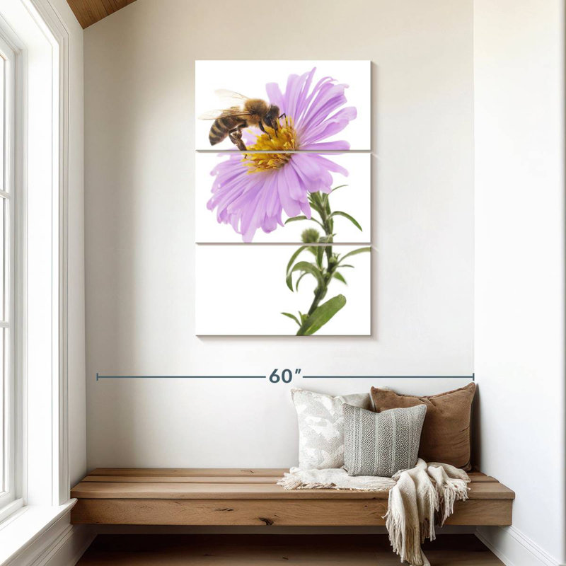 Brampt Bee On Flower, 45" H x 28" W