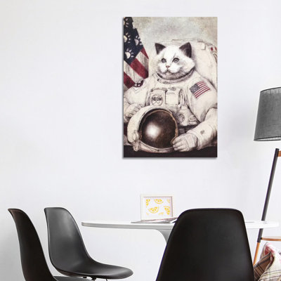 Meow Out of Space 1 Piece Wrapped Canvas Painting