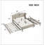 Lit plateforme tapissier avec tête de lit à oreilles, gigogne simple et 2 tiroirs-415498217