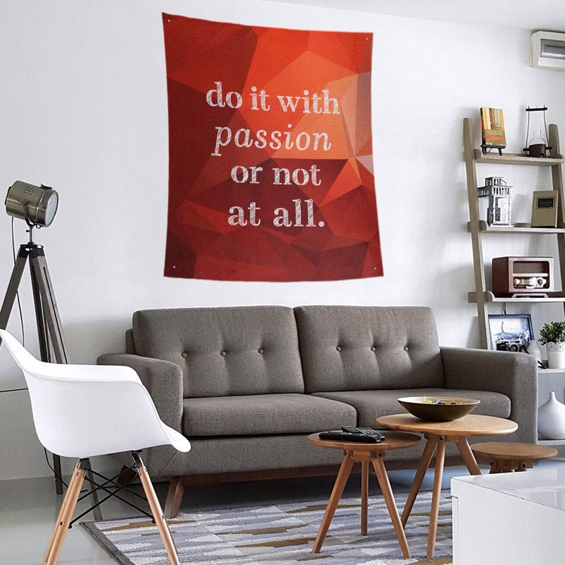 Tapisserie de la passion de polyester en faux gemme, H 80 po x l 68 po, Topaze