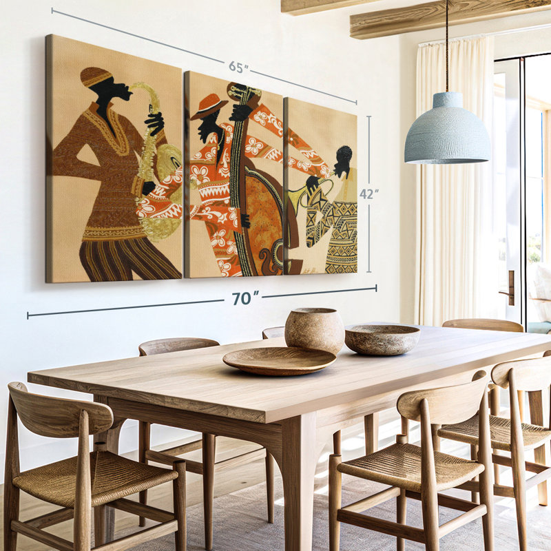 «All That Jazz Wall Art» sur toile, H 42 po x l 65 po x P 1,25 po