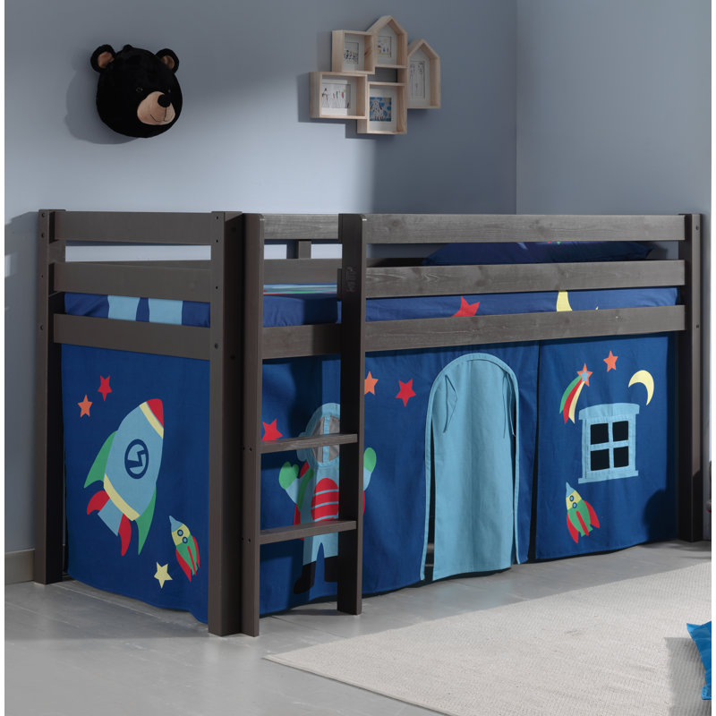 European Single (90 x 200cm) Mid Sleeper Loft Bed, Beige, Basic