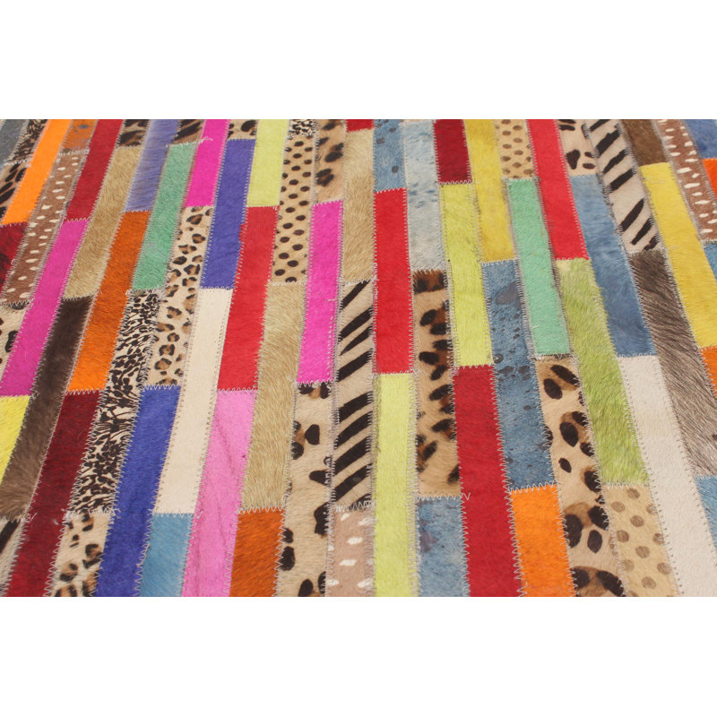 Arup Cowhide Geometric Indoor Rug