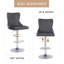 Adjustable Velvet Bar Stools with Nail head Trim for Kitchen Island and Bar-116726582