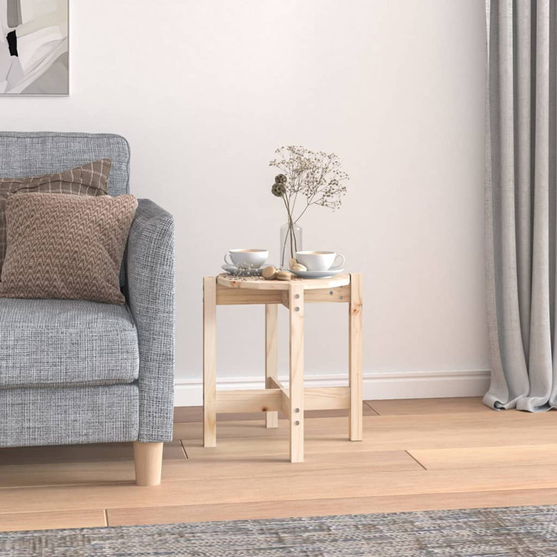 Wrigley Solid Wood Four Leg Coffee Table, Beige, 45cm H x 42.5cm W x 42.5cm D