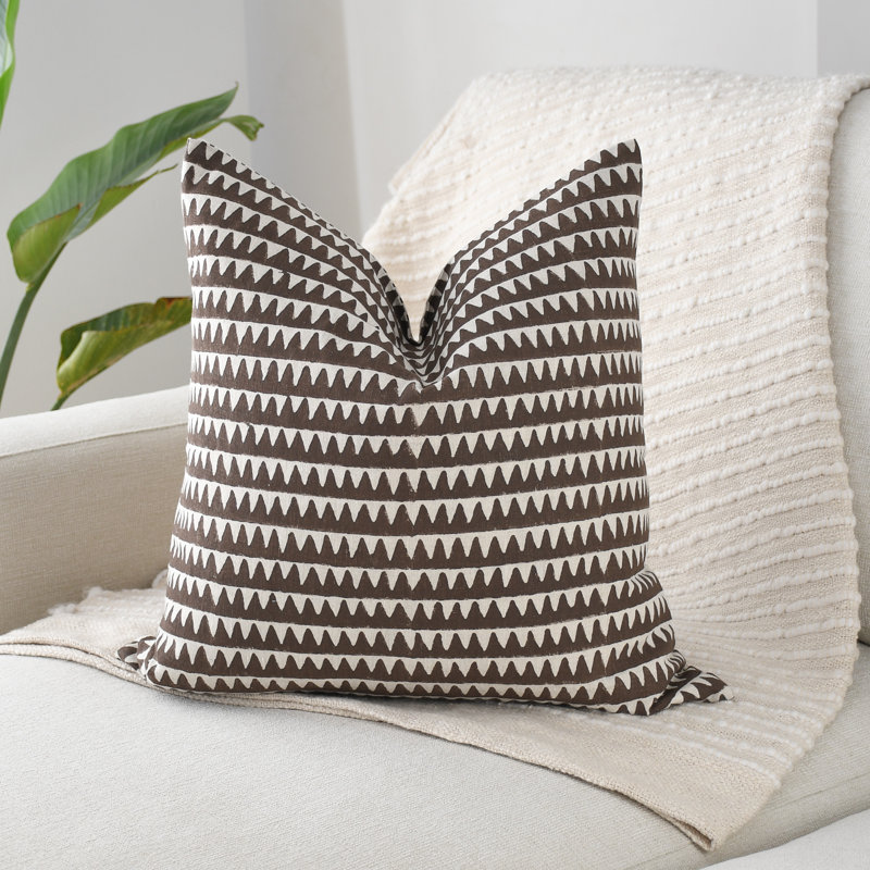 Brown Geometric Block Print