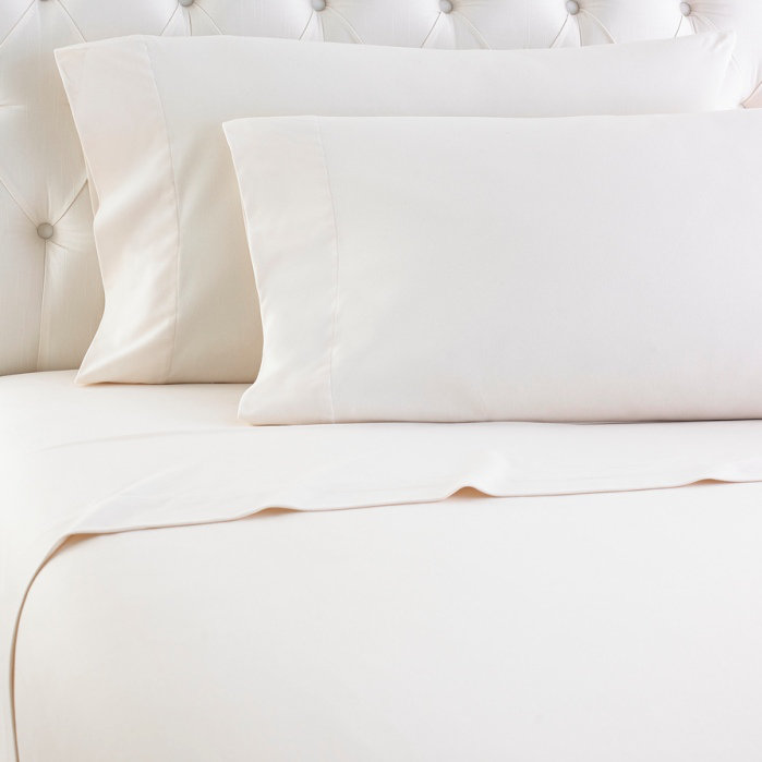 Ivory Twin Micro Flannel Sheet Set with Pillowcase