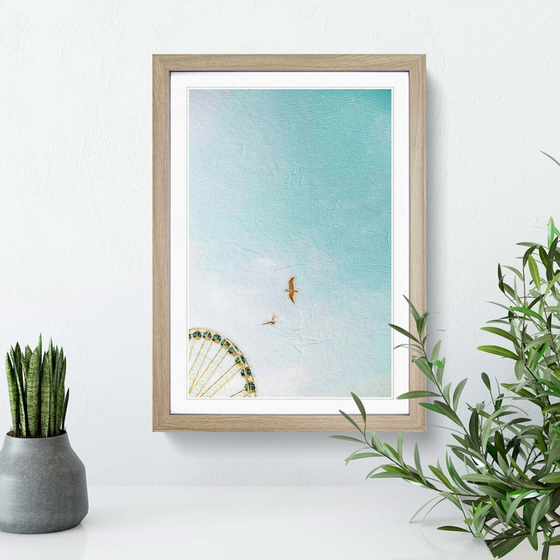 Birds - Picture Frame Painting Print, 48cm H x 36cm W x 2cm D, Oak Framed