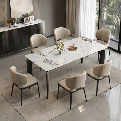 French minimalist vintage dining table set