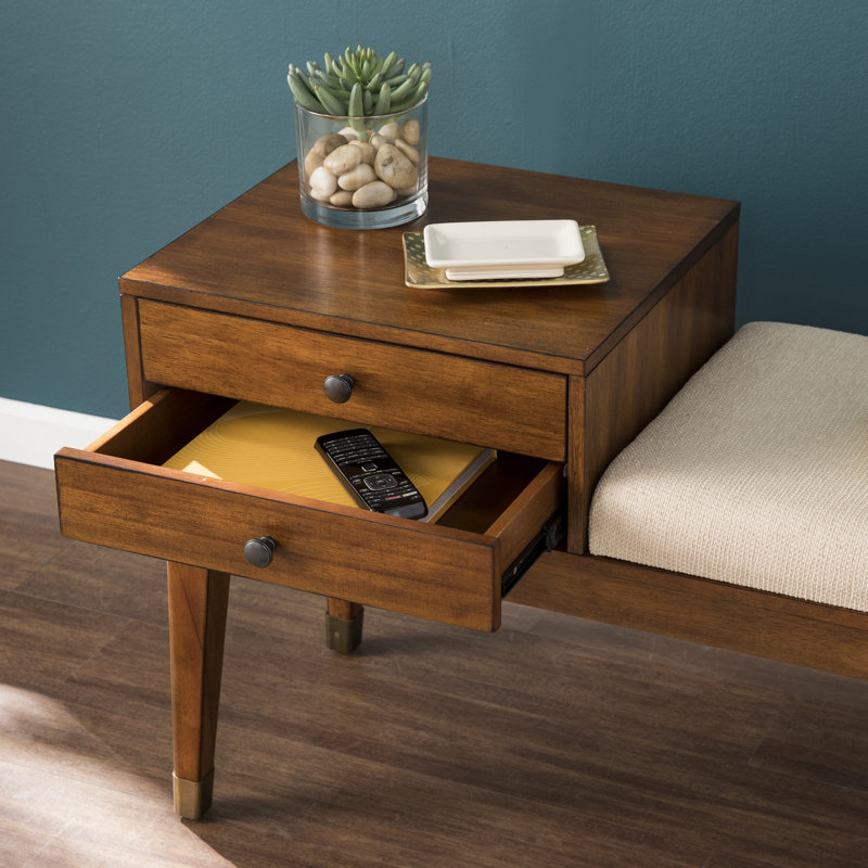 Anisten Polyester Blend Upholstered Storage Bench