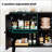 Rattan Sideboard Buffet Cabinet With 3 Doors, Large Storage For Modern Kitchen And Entryway-1264686811-1264686810