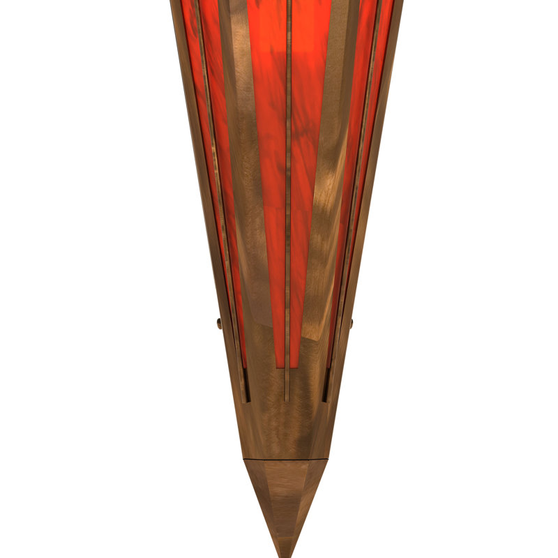 Applique murale 7,25 po de largeur Brum, Idalight, Cuivre antique, Rouge