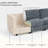 92" Modular Sectional Sofa with Storage & Removable Covers, L-Shaped Convertible 4-Seater Couch with Movable Ottoman, Modern Sleeper-Ready Sectional-226305183