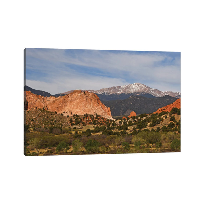 Pike's Peak and Garden of the Gods 1 Piece Wrapped Canvas Wall Art, 45.72cm H x 66.04cm W x 1.91cm D