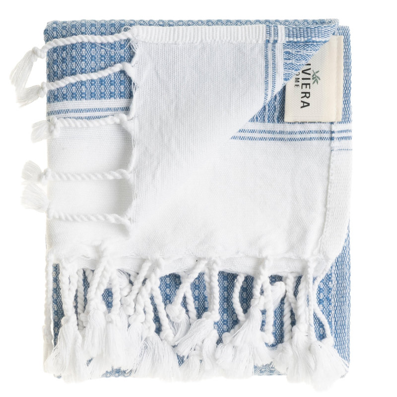 Ensemble de serviettes en coton Pria, Denim Blue
