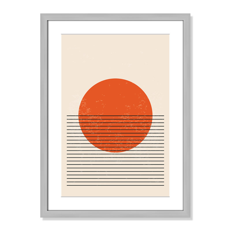«Bright Minimal Series # 2» par Stanley, Argent mat, L 17 po x H 23 po, Matted Print