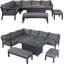 Coby-Lee 8 - Person Solid Wood Patio Dining Set Rectangular Table with Cushions Included