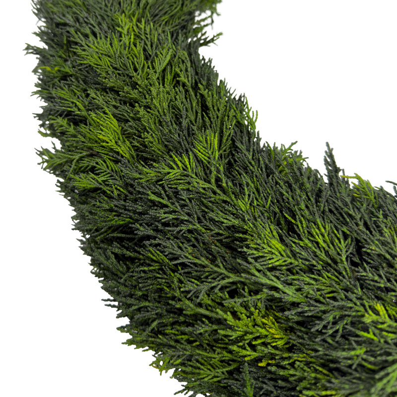 Evergreen 24" Handcrafted Preserved Real Cypress Wreath