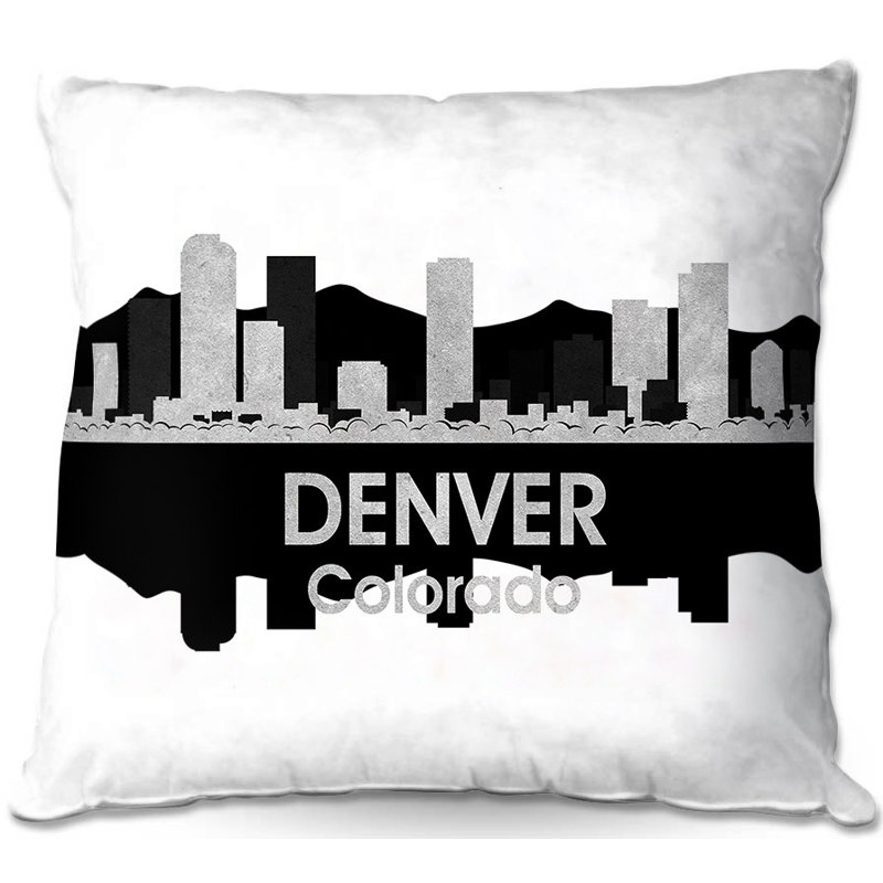 Coussin en jeté denver colorado, H 18 po x l 18 po x P 5 po