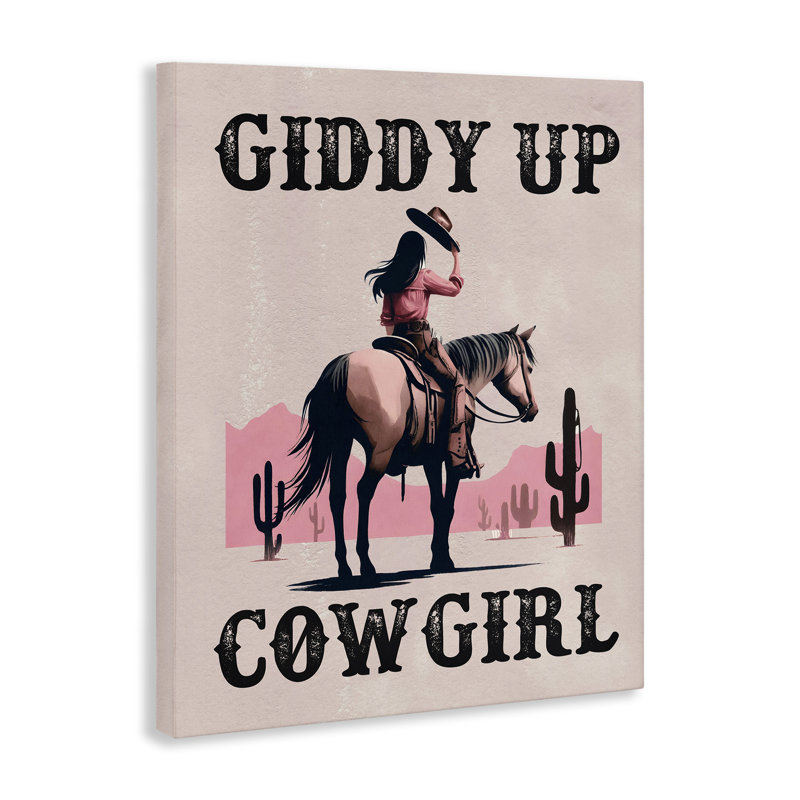 Art mural sur toile Giddy Up, H 48 po x l 36 po