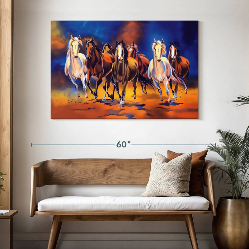 Vaastu Horses, 32" H x 48" W