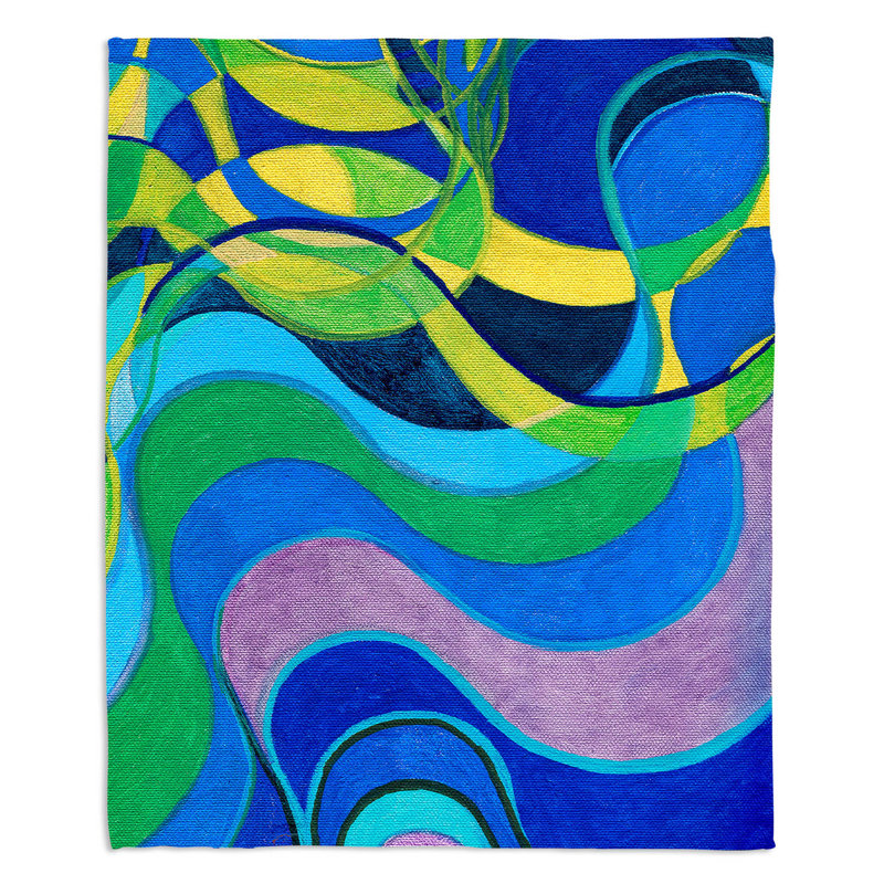Couverture sherpa douce water series 6, l 51 po x L 60 po