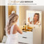 3-in-1 Dressing Table with Illuminated Mirror-2138312860