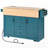 Large Rolling Kitchen Island Cart With Dual Drop Leaf, Power Outlet, Storage, Drawers, Spice Rack, And Towel Rack, Green | Gift Idea-350705916