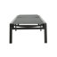 Chaise longue de piscine de 2 - dossier réglable, siège en filet, structure en aluminium avec roulettes, filet de piscine noir / gris confortable, structure stable, position