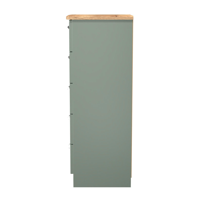 Conners 40cm W Manufactured Wood Bedside Table, Reed Green/Riviera Oak