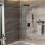 Pomme de douche carrée double - Système de fixation en bronze huilé mural 12 pouces-120920760