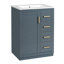 Meuble-lavabo moderne de 24 po avec lavabo en céramique et fabrication en bois massif Barrett-123512825