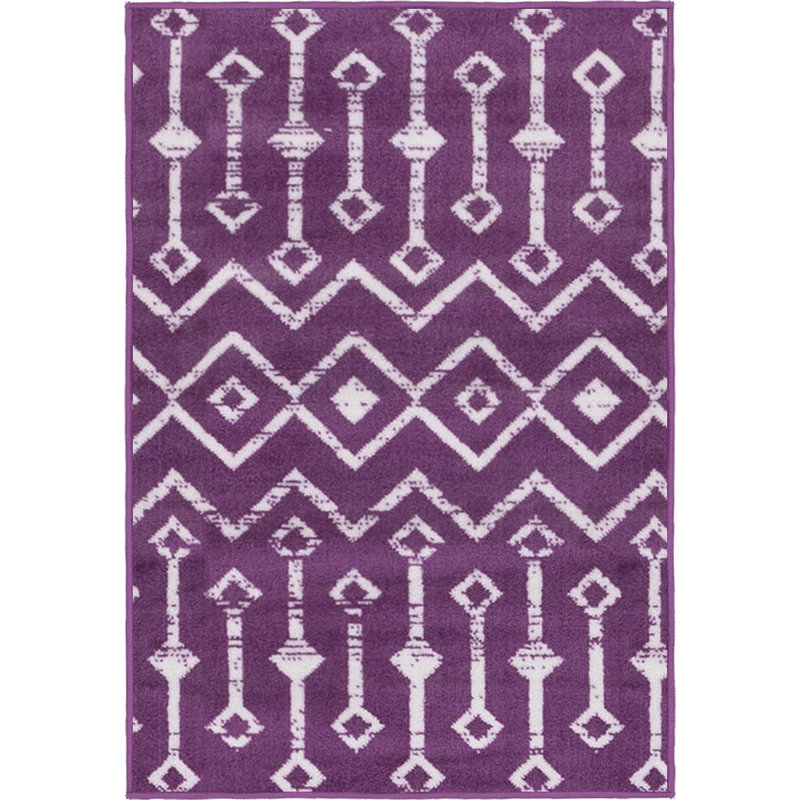 Tapis à treillis marocain World Menagerie, Rectangle 2 pi 2 po x 3 pi