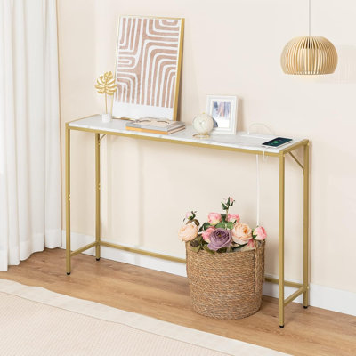 43.3” Entrance Table with Power Station, Behind Couch Table