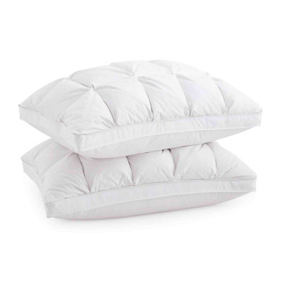 Luxury Pinch Pleat White Down Feather Pillows