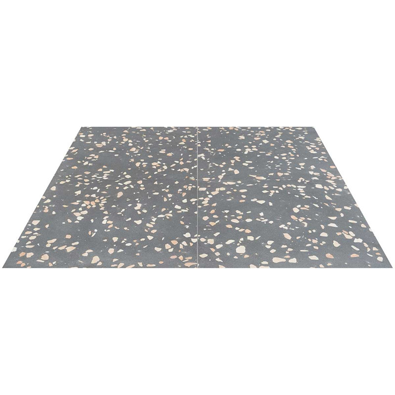 Terrazzo Italy 24x24 Honed Terrazzo Tile, Dolce Grande Gray