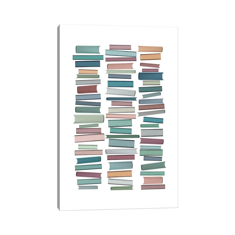 Livres Pastel par Orara Studio - Toile tendue avec châssis, estampe numérique sur toile tendue, H 40 po x l 26 po x P 1,5 po