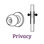 Grandeur Fifth Avenue Tall Plate Privacy with Circulaire Door Knob