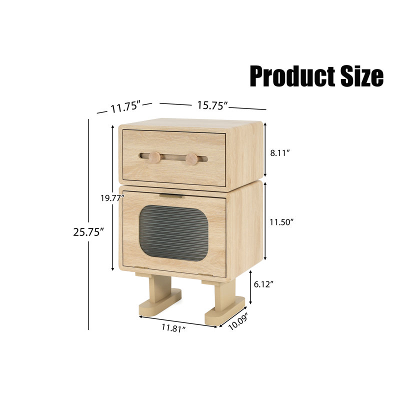 Table d'appoint rotative avec rangement pour robot