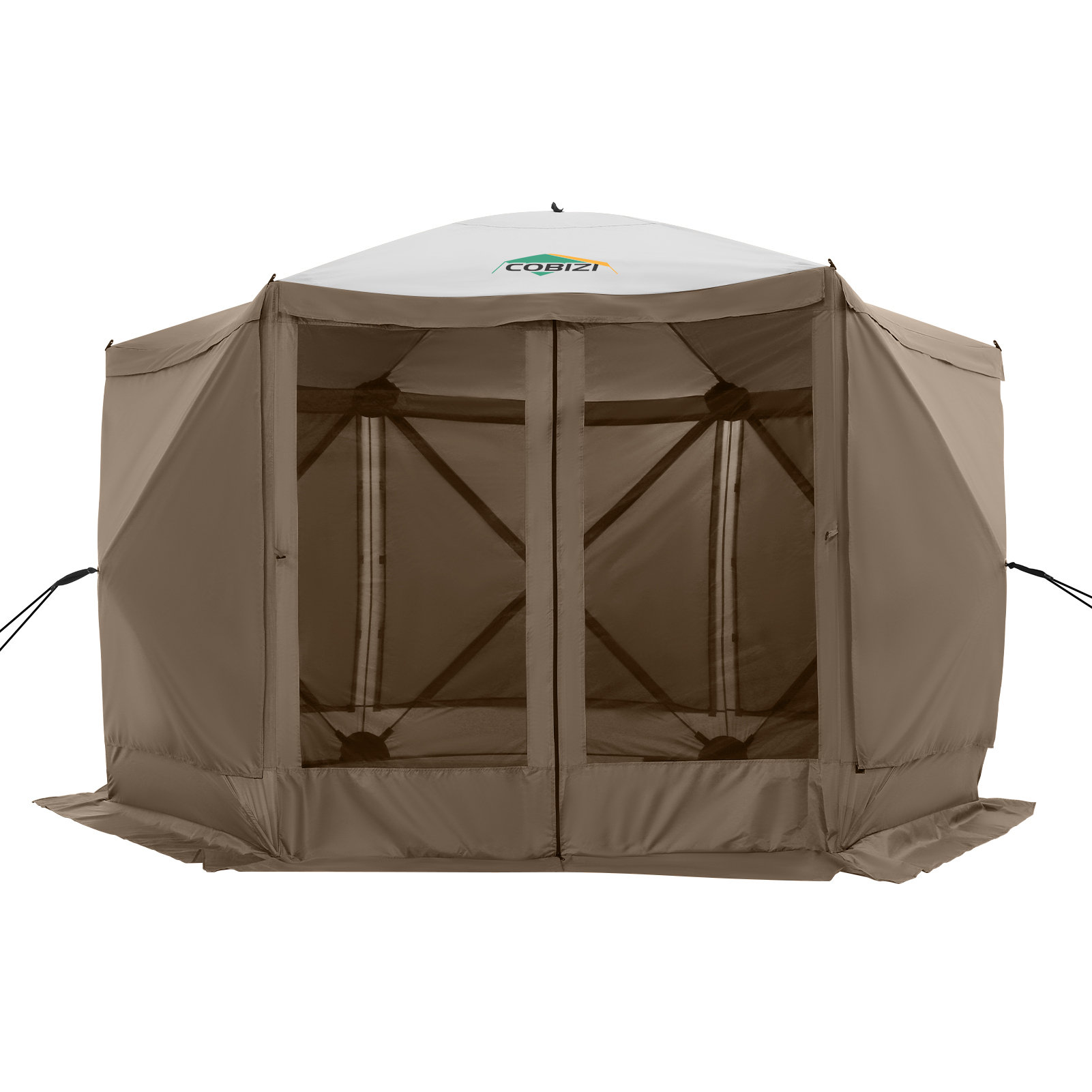 SANOPY 12 Ft. W x 12 Ft. D Metal Pop up Gazebo Screen House Tent with