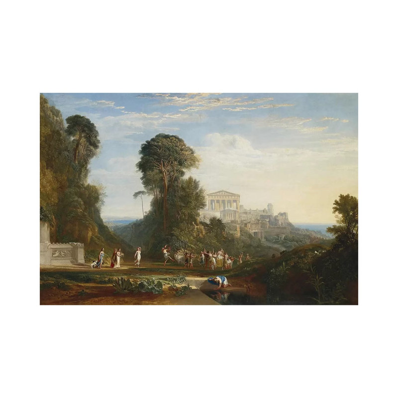 The Temple Of Jupiter Panellenius by J.M.W. Turner - Wrapped Canvas Painting, 20.32cm H x 30.48cm W x 1.91cm D