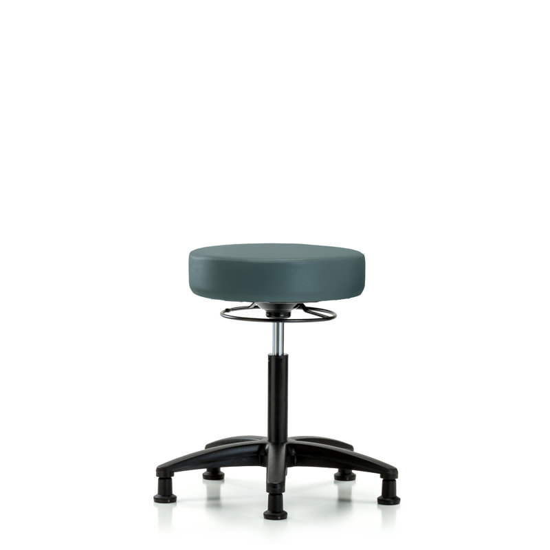 Phoebe Adjustable Height Lab Stool, Glides, Colonial Blue