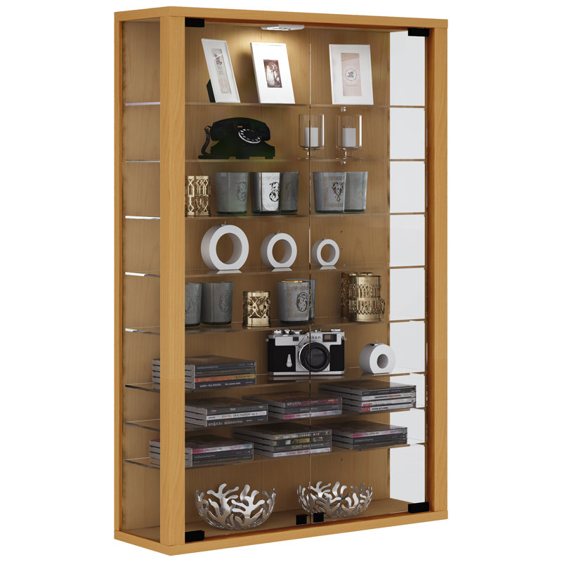 Berry Hill Display Cabinet with Lighting, Beech