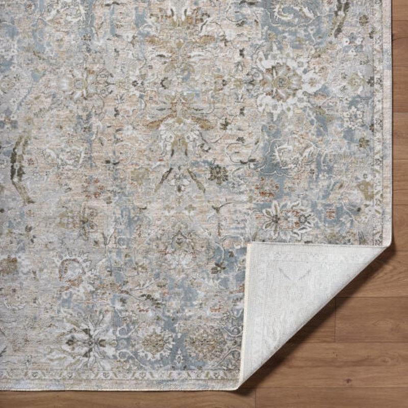 Tapis gris clair / brun moyen en polyester / polypropylène tissé à la machine Avia, Tapis de couloir 2 pi 7 po x 7 pi 3 po