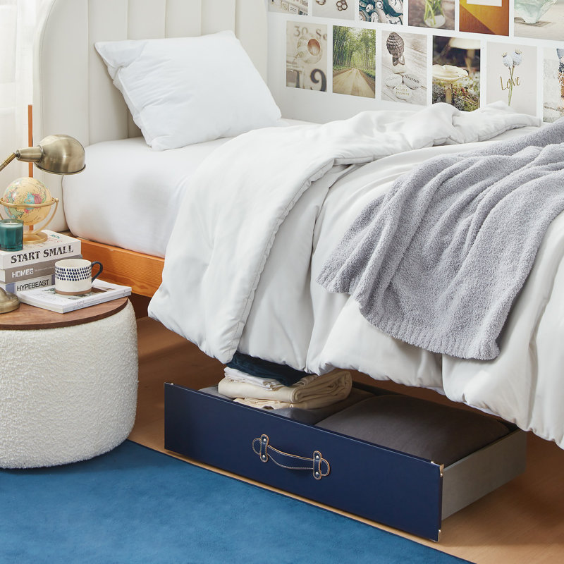 Texture Brand - Rolling Under Bed Storage Drawer, Midnight Navy