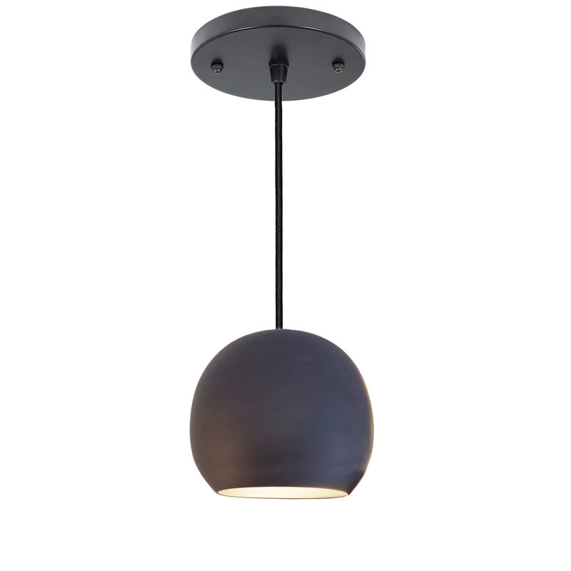 Luminaire suspendu 1 lumière, Noir, Noir mat, H 100 po x l 5 po x P 5 po