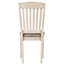 De 2 chaises d'appoint rembourrées brun clair avec pieds et dossier à lattes en bois pour les repas d'aspect crème 2 sièges en mousse de style classique