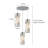 Grasmere 3 - Light Cluster Cylinder Dimmable Pendant with Crystal Accents-1195614566