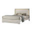 Ensemble de chambre pour grand lit, blanc délavé, gris pierre, ensemble 2 pièces avec table de chevet-131006985