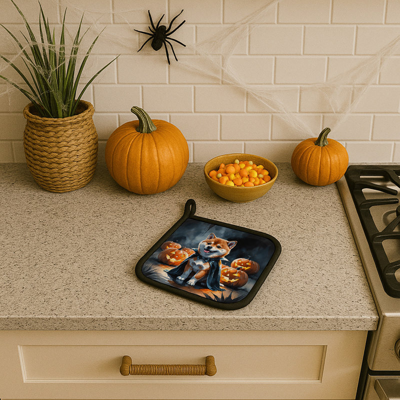 Paire de porte-pots Shiba Inu Puppy Halloween